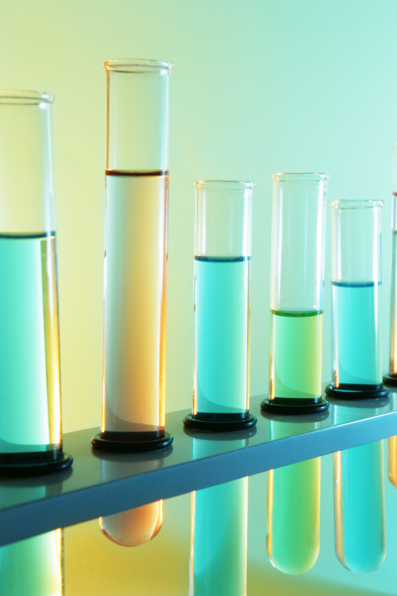 Test Tubes with colored water